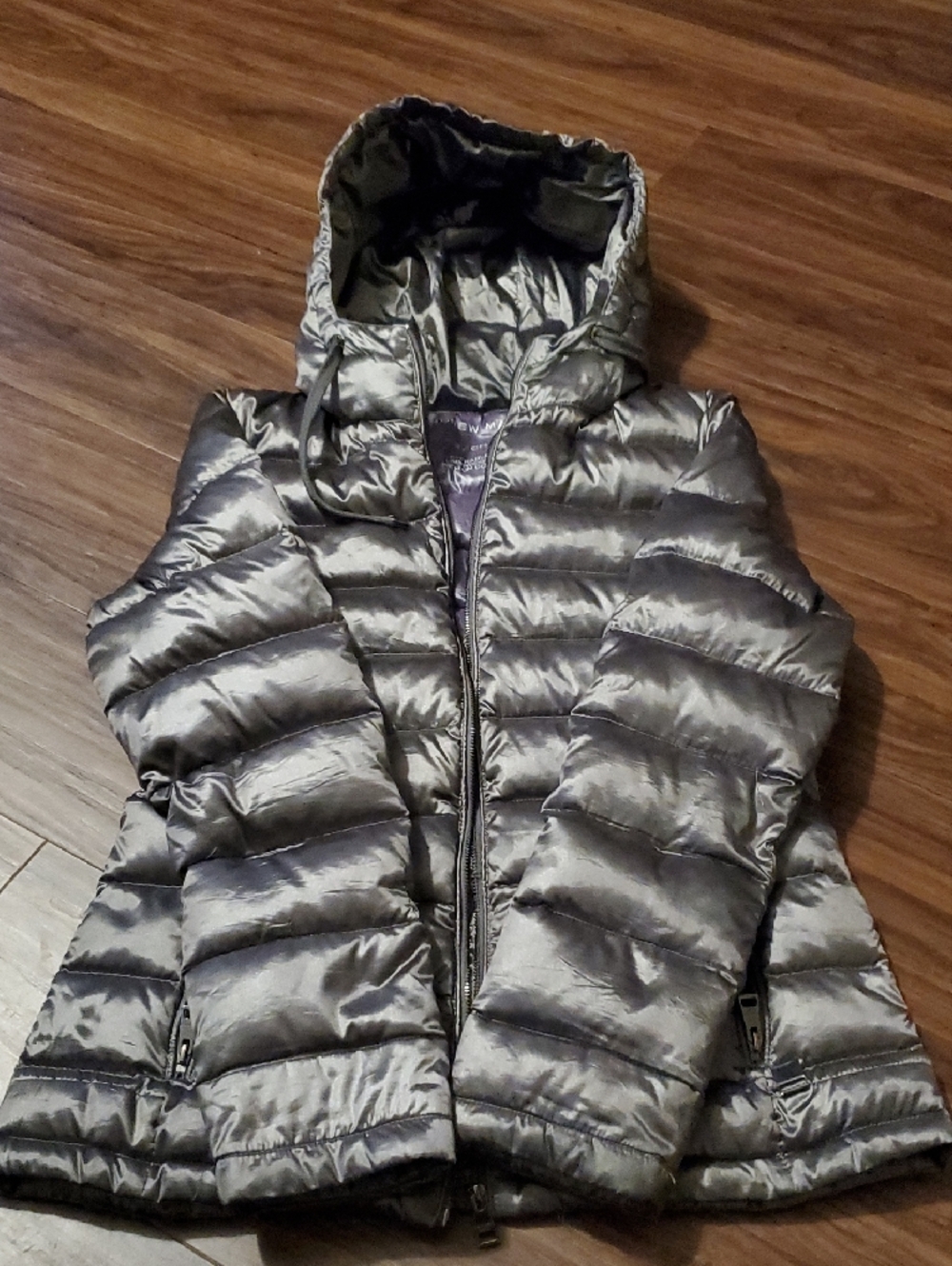 Andrew Marc Premium Down Shimmery Packable Down Jacket - Picture 10 of 11